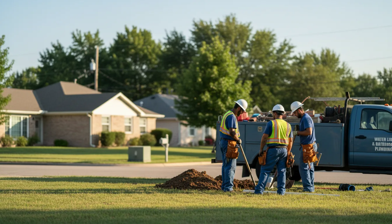 Residential water line and bathroom plumbing service in Nashville, AR